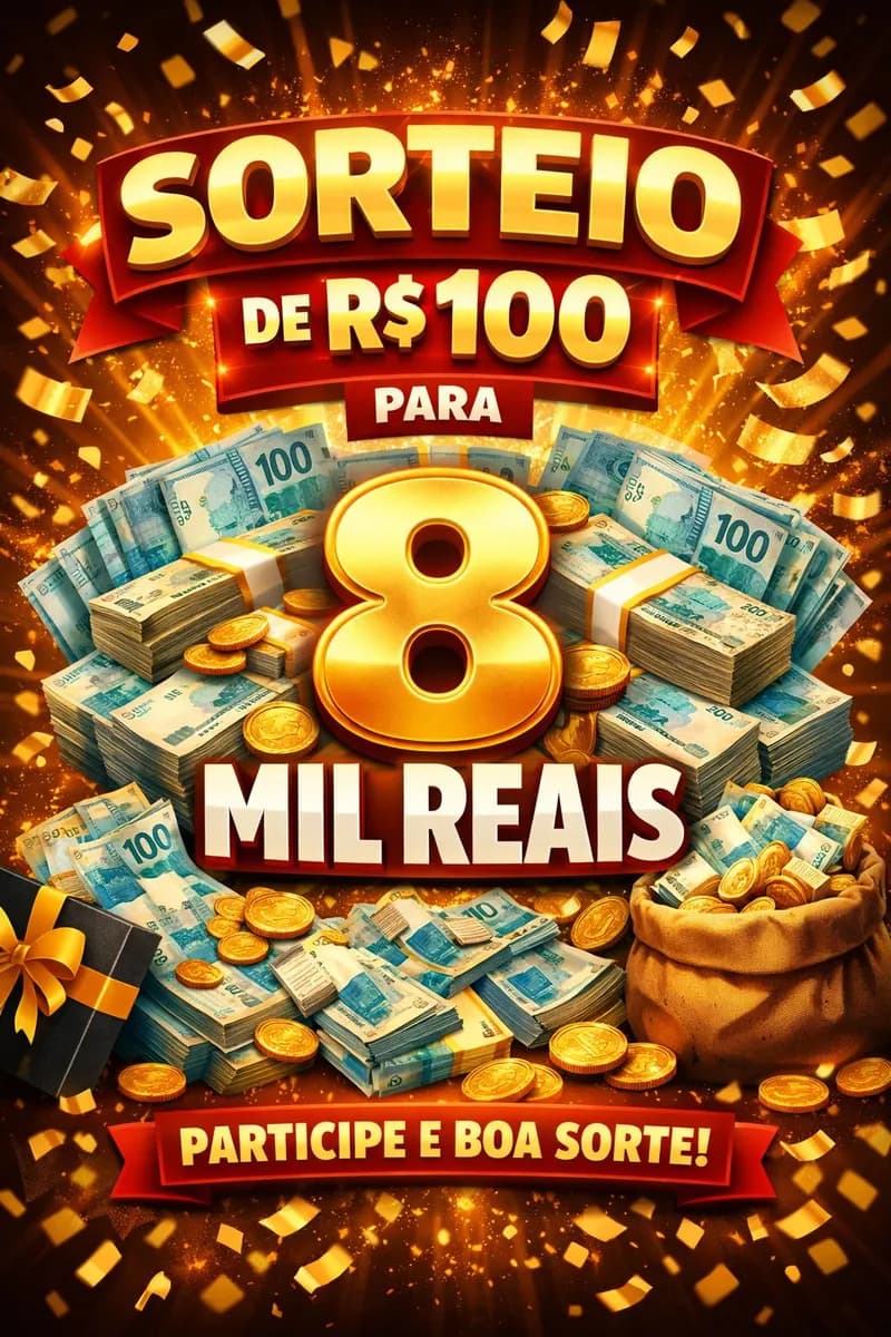 DEZENA: 100,00 PARA 8.000,00 MIL SORTEIO 01 DE ABRIL