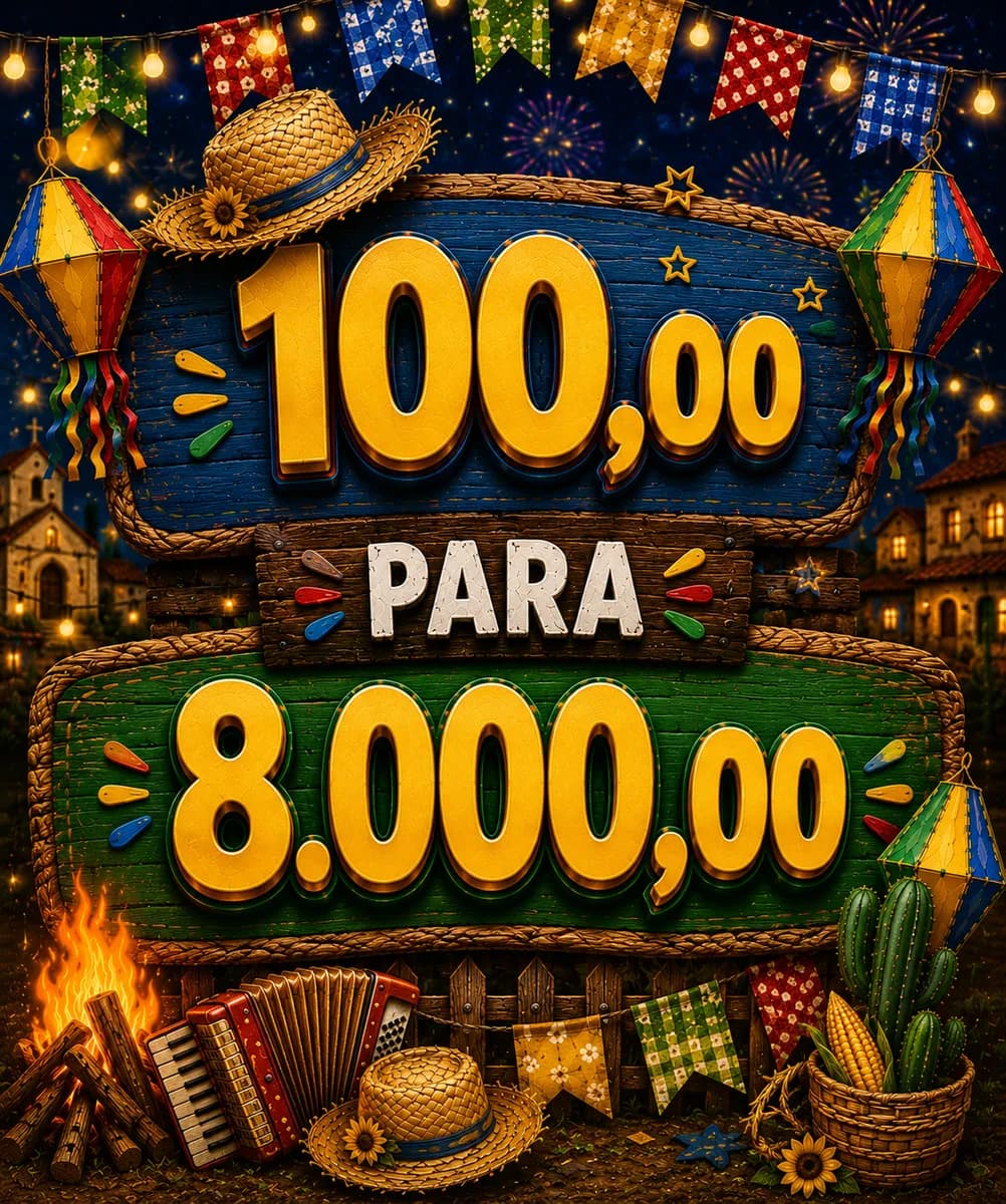 DEZENA : 100,00 PARA 8.000,00 SORTEIO 06 DE JUNHO
