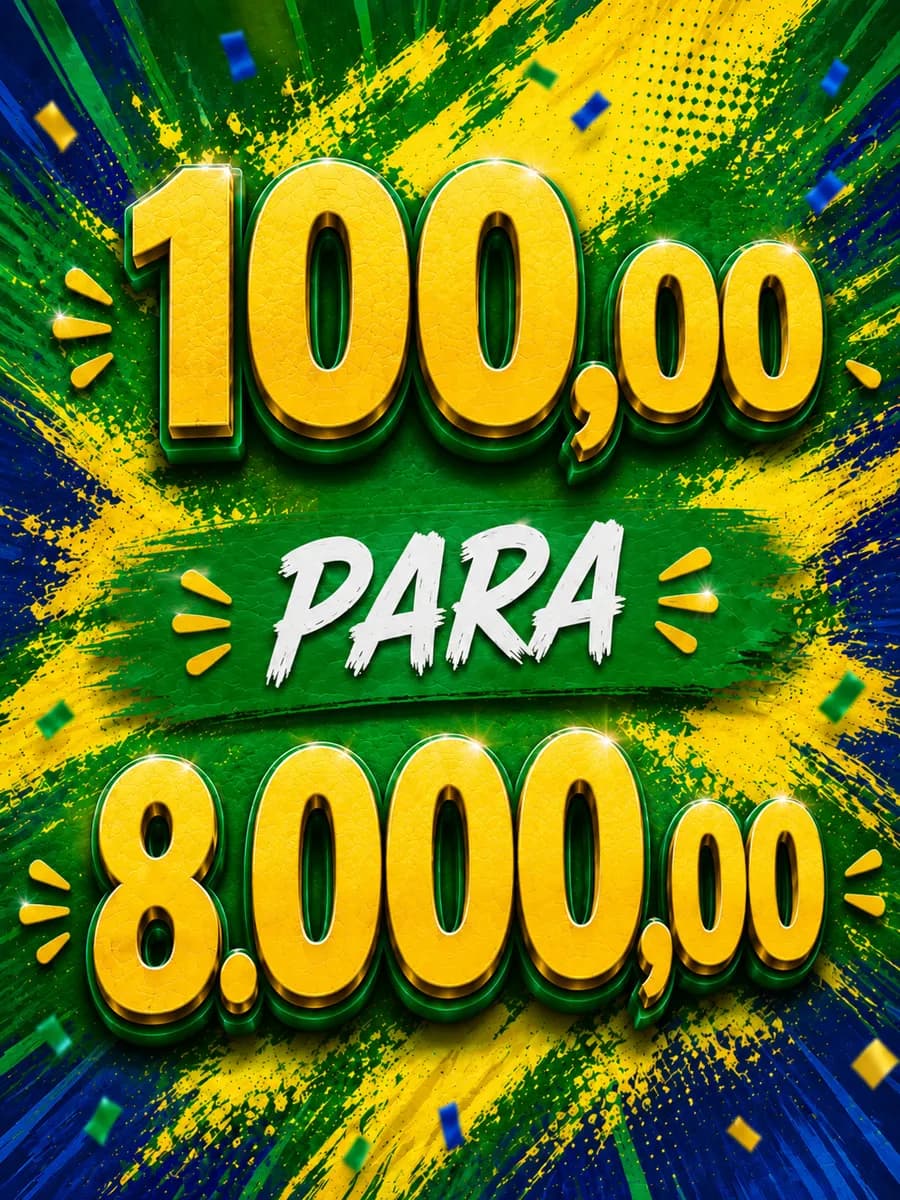 DEZENA : 100,00 PARA 8.000,00 SORTEIO 14 DE JUNHO