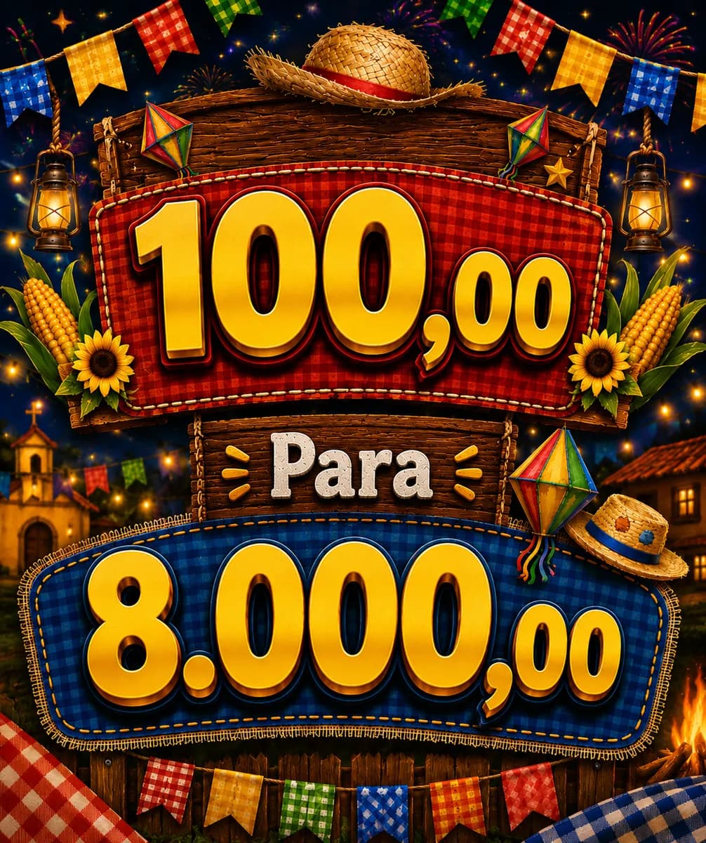 DEZENA : 100,00 PARA 8.000,00 SORTEIO 27 DE JUNHO