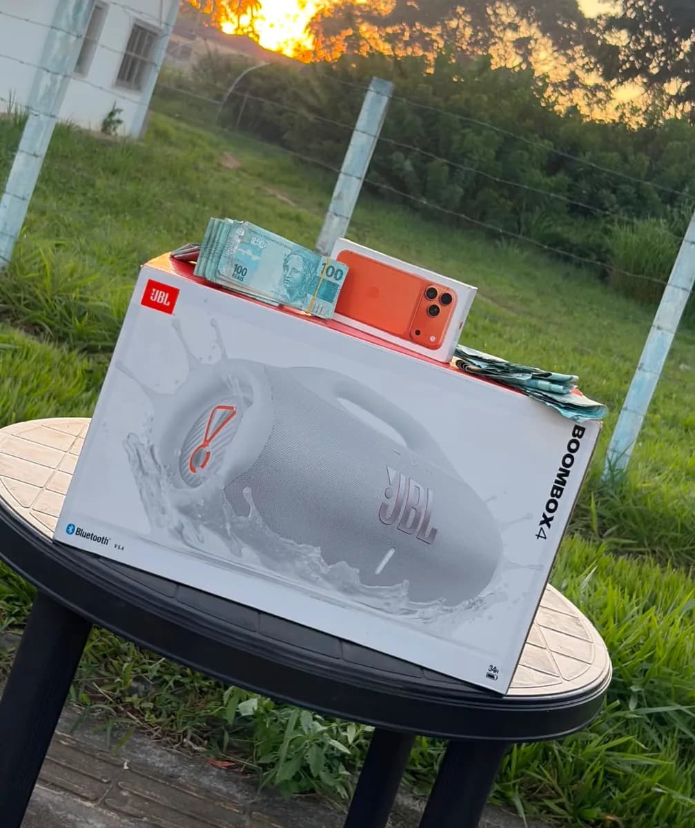 CENTENA : IPHONE 17 PRO MAX + JBL BOOMBOX 4 OU 15.000,00 SORTEIO 09 DE AGOSTO