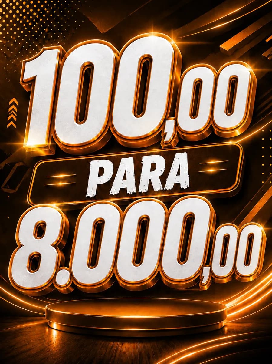 DEZENA : 100,00 PARA 8.000,00 SORTEIO 16 DE AGOSTO